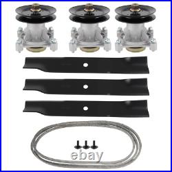Deck Rebuild Kit for Hustler Raptor 52 Spindle Blade Pulley Belt 604214 603995