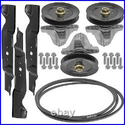 Deck Spindles Blades Belt Kit for Cub Cadet RZTS54KW RZT-S54 KW 54 Deck