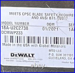 Dewalt battery operated DCM WP233 Mower New Bare tool only. Pick up only 47150