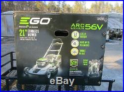 EGO Li Ion 56 Volt Cordless Battery Walk Behind Push Mower With Battery & Charger