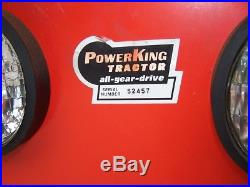Economy Power King 1612 tractor 48 mowing deck snow dozer blade plow chain NICE