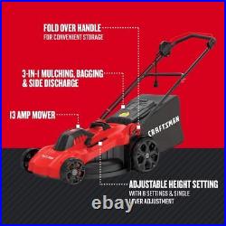 Electric Lawn Mower, 20-Inch, Corded, 13-Ah (CMEMW213), Red