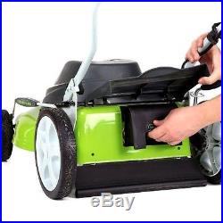 Electric Lawn Mower 20in Cutting Deck Rear Bagging Side Mulching Adjustable 12A