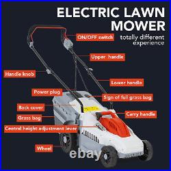 Electric Lawn Mower Grass Cutter Machine, Corded, 12 Amp, 13-Inch