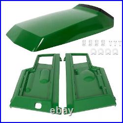 For John Deere 415 425 445 455 Side Panels Kit+Upper Hood for AM128986 AM128983
