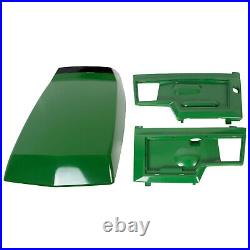 For John Deere 415 425 445 455 Side Panels Kit+Upper Hood for AM128986 AM128983