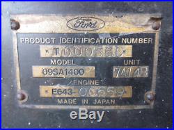 Ford LGT14D Diesel 14hp Garden Tractor with plow lgt-14d 09sa1400 e643 shibaura