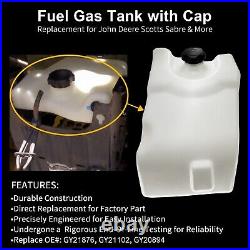 Fuel Gas Tank with Cap Fit for John Deere GY21876 Scotts Sabre L LA 100 110 120