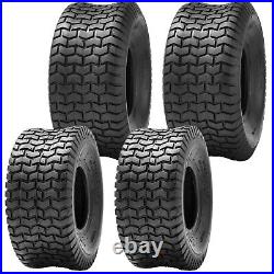 Full Set 4 15x6-6 20x8-8 Lawn Mower Tires 4Ply Garden Tractor Tires Front & Rear
