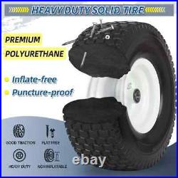 GICOOL 15x6.00-6 Flat Free Lawn Mower Tire and Wheel 2 Pcs 15x6-6nhs Riding