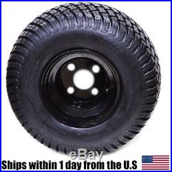 Golf Cart Black Steel Wheels 18 All Terrain Tires Set of 4