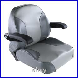 Gray Seat with Armrests Fits Zero-Turn Lawn Mowers Exmark Bad Boy