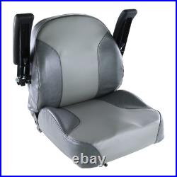 Gray Seat with Armrests Fits Zero-Turn Lawn Mowers Exmark Bad Boy