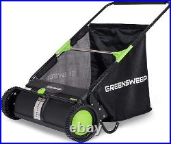 GreenSweep Pickup Pro Garden Sweeper Leaf & Grass Push Lawn Sweeper REFURB
