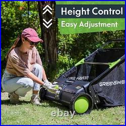 GreenSweep Pickup Pro Garden Sweeper Leaf & Grass Push Lawn Sweeper REFURB