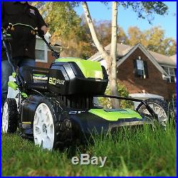 GreenWorks GLM801601 80V 21-In Cordless Lawn Mower With (2) 2.0AH Batt & Charger