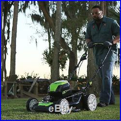 GreenWorks GLM801602 80V 21-Inch Cordless Lawn Mower With 4.0AH Battery