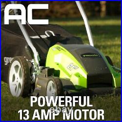 Greenworks 13 Amp 21-inch Corded Electric Walk-Behind Push Lawn Mower, 25112