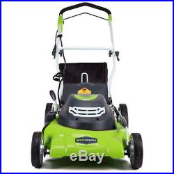 Greenworks 25022 12 Amp 20 in. 7-Position 3-in-1 Electric Lawn Mower New