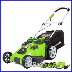 Greenworks 25302 GMAX 40V Cordless Twin Force Lawn Mower With 4.0AH Battery