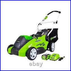 Greenworks 40V 16 Cordless Lawn Mower with 5Ah Battery and Charger, 2545202