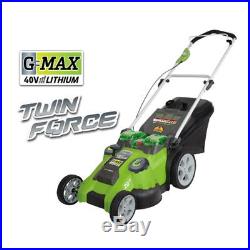 Greenworks 40V G-Max Li-Ion 20 2-in-1 Twin Force Mower 25302 New