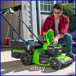 Greenworks 48V 21 inch Cordless Lawn Mower Self Propelled with (2)x5Ah Battery
