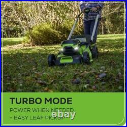 Greenworks 60V 21 Cordless Self-Propelled Lawn Mower + 2x 4.0Ah Batteries