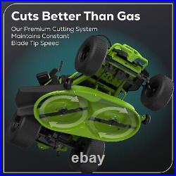 Greenworks 60V 42 inch Riding Lawn Mower with 4x 8Ah Battery and 2x 10A Charger