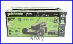 Greenworks LMB455 80V 21 Cordless Self-Propelled Mower with 2ah & 4ah Batteries