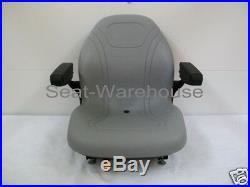 HIGH BACK GRAY SEAT WithARM RESTS FITS HUSTLER FASTRAK AND SUPER DUTY MOWERS #LT