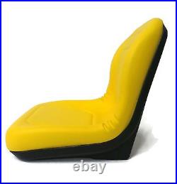 HIGH BACK Yellow Seat with Pivot Bracket for John Deere GT242 GT245 GT262 GT275
