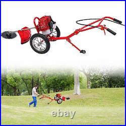 Hand Push Type Grass Cutter Lawn Mower Trimmer Gasoline Brush Cutter Garden Tool