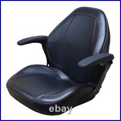 High Back Lawn Mower Seat with Armrests Black Cub Cadet, Dixie Chopper, Dixon