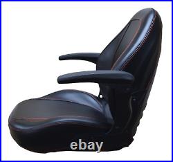 High Back Lawn Mower Seat with Armrests Black Cub Cadet, Dixie Chopper, Dixon