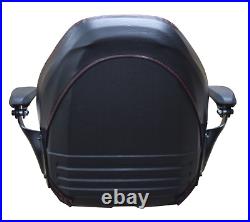 High Back Lawn Mower Seat with Armrests Black Cub Cadet, Dixie Chopper, Dixon