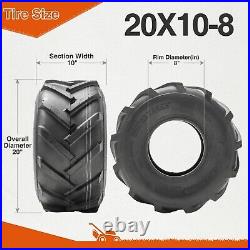 High Quality Set Of 2 20x10-8 Lawn Mower Tires 4Ply 20x10x8 20x10.00-8 Lug Tyre