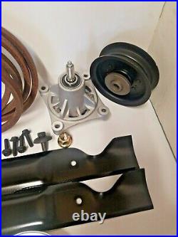 Husqvarna 46 RZ4623 Lawn Mower Deck Rebuild Kit Spindles Belt Blades Pulleys