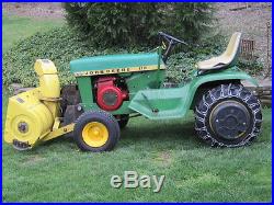 JOHN DEERE 110 8hp garden tractor/riding mower with Snow Thrower