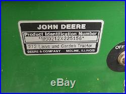 JOHN DEERE 212 GARDEN TRACTOR WITH PLOW AND TILLER REBUILT ENGINE AND MOWER
