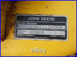 JOHN DEERE 316 318 With ONAN LAWN AND GARDEN TRACTOR 46 MOWING DECK
