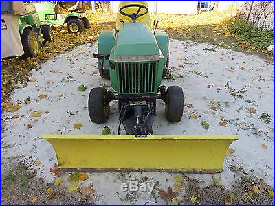 JOHN DEERE 318 GARDEN TRACTOR WITH PLOW AND MOWER DECK