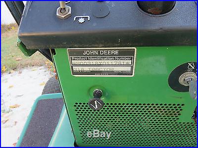 JOHN DEERE 318 GARDEN TRACTOR WITH PLOW AND MOWER DECK