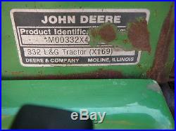 JOHN DEERE 332 Diesel tractor with 46 mower deck