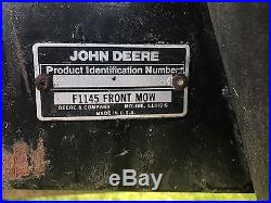 JOHN DEERE F1145 4x4 FRONT MOUNT DIESEL 72 MOWER DECK