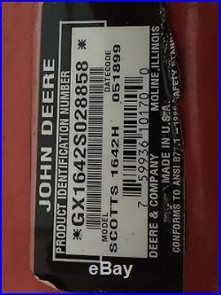 JOHN DEERE SCOTTS GX1642 LAWN GARDEN TRACTOR MOWER 16hp Kohler 42 Cutting