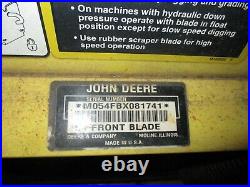 JOHN DEERE X SERIES or 425 445 54 POWER ANGLE SNOW BLADE PLOW & QUIK-TATCH HITCH