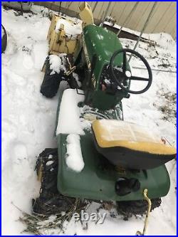 John Deere 112L Garden Tractor With snowblower No Deck 32 Inch Snow Thrower