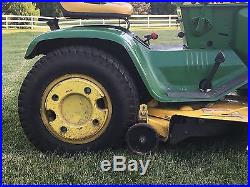 John Deere 210 Garden Lawn Tractor With Wheel Weighs And Snow Dirt Plow Blade