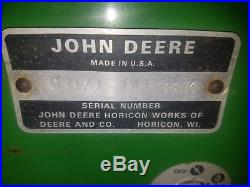 John Deere 317 Garden Tractor On Steel With Tiller Complete